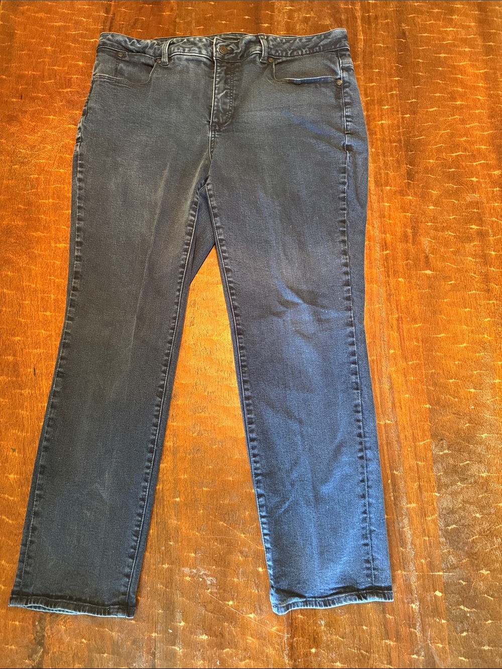 Talbots Women's Straight Leg Jeans in Dark Blue